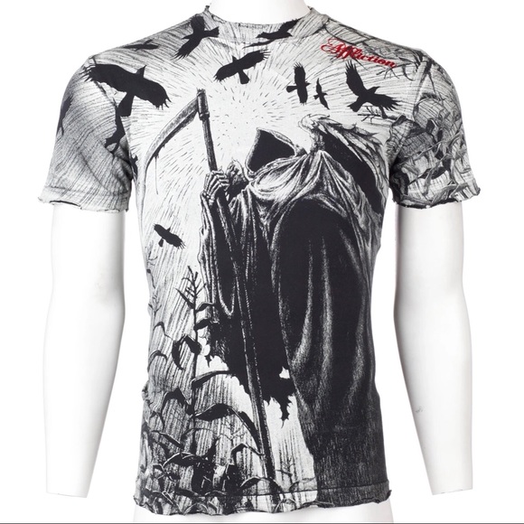 AFFLICTION Men's T-Shirt CORN REAPER - Picture 4 of 8
